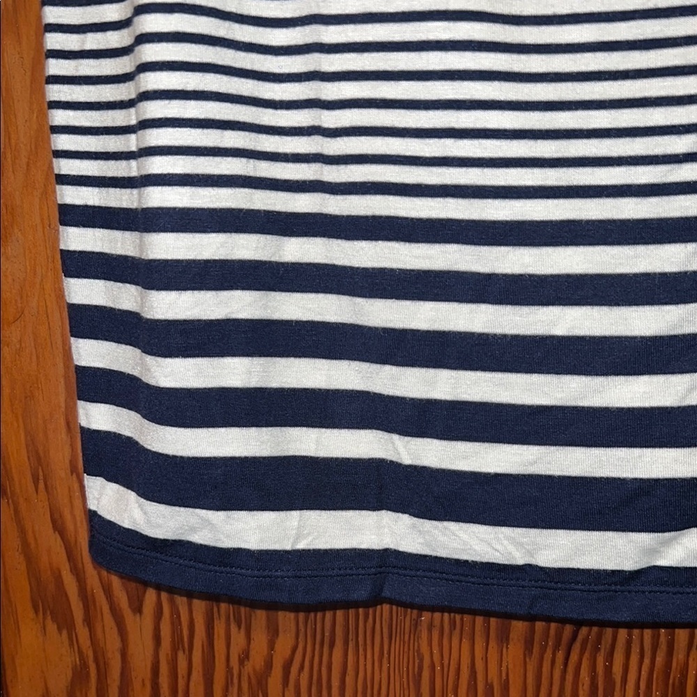 NWT Max Studio Womens Medium Lined Classic Navy and White Striped Skirt - Picture 6 of 6